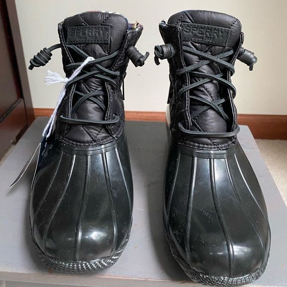 SPERRY Shoes - SPERRY Women 85529 Plaid Lined Waterproof Saltwater Quilted Duck Boots NEW NWOB